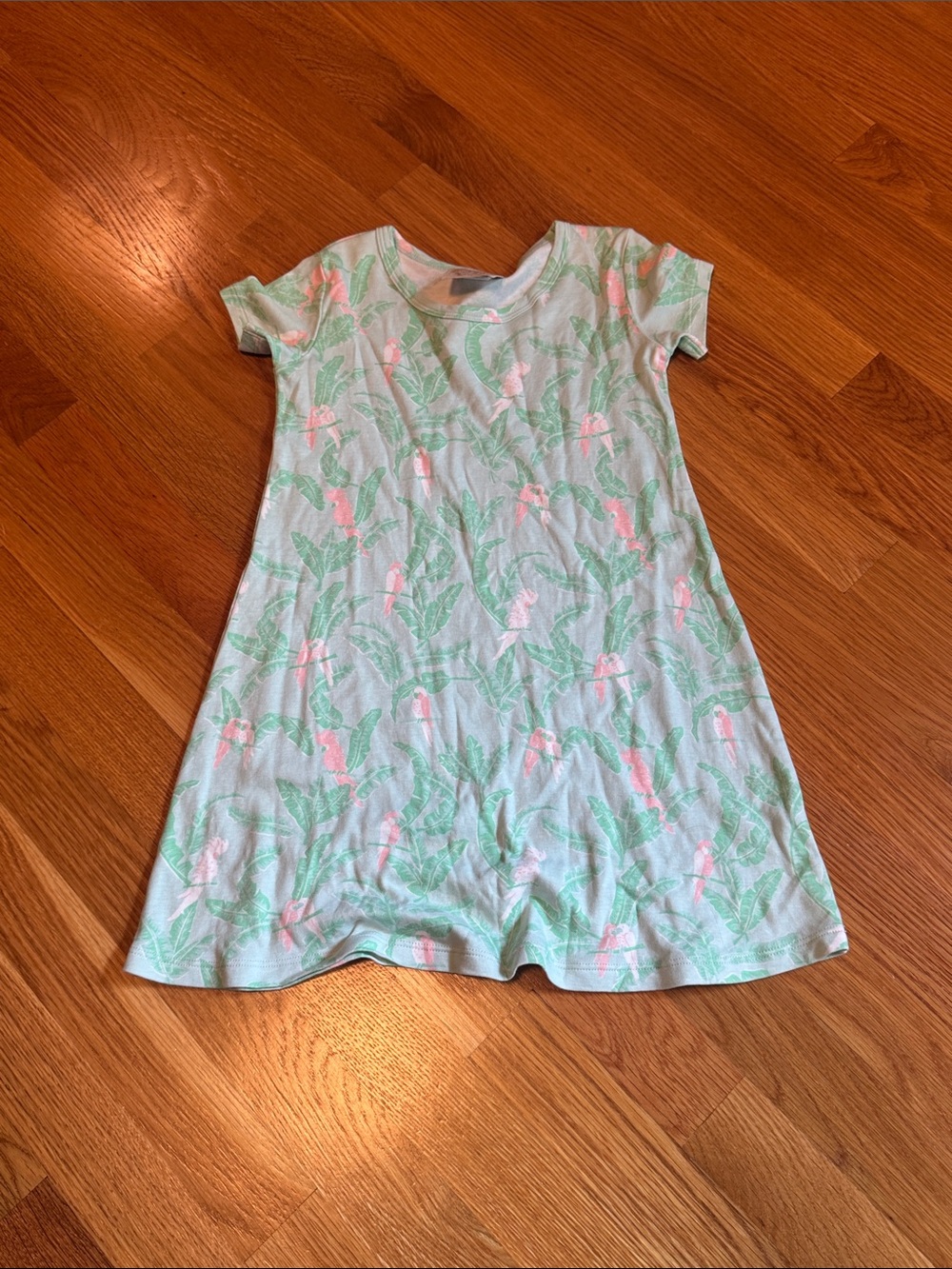 The Beaufort Bonnet Company Light Blue Palm & Flamingo Dress